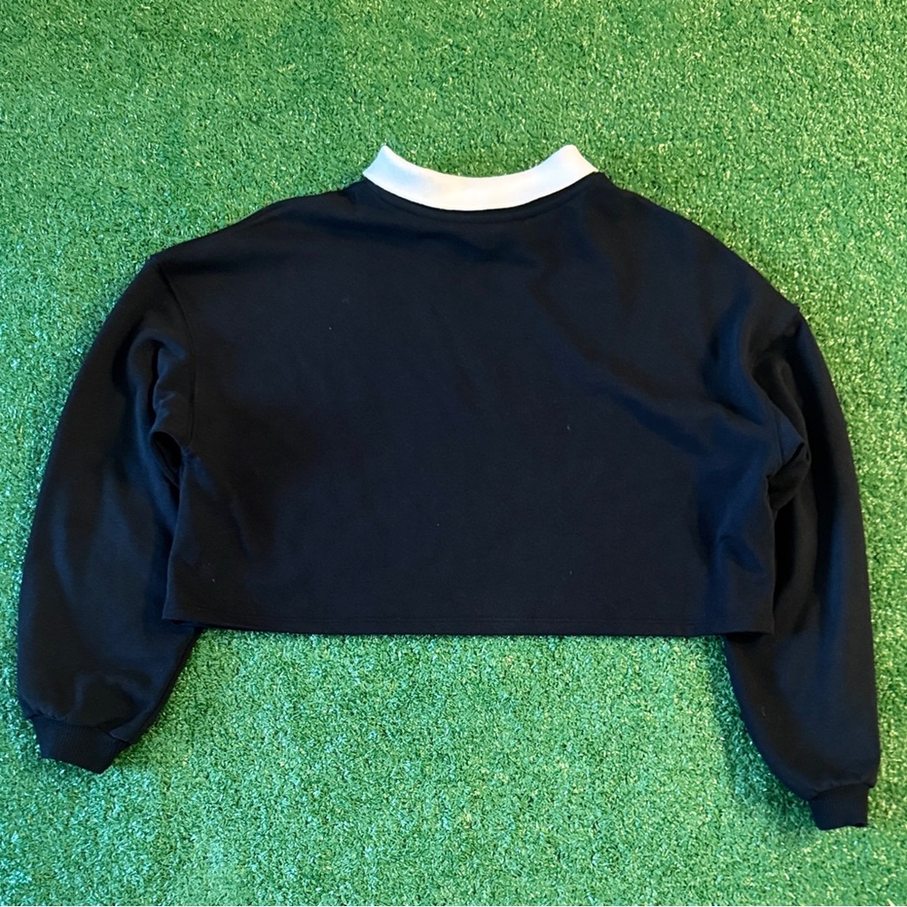 Stranger Things Girls  11/14 Medium Long Sleeve Polo Shirt Eleven 11 Cropped - Picture 7 of 7